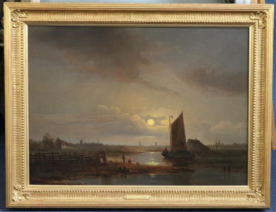 Attributed to John Berney Crome (1794-1842) View near Loddon, Norfolk 17 x 23.5in.